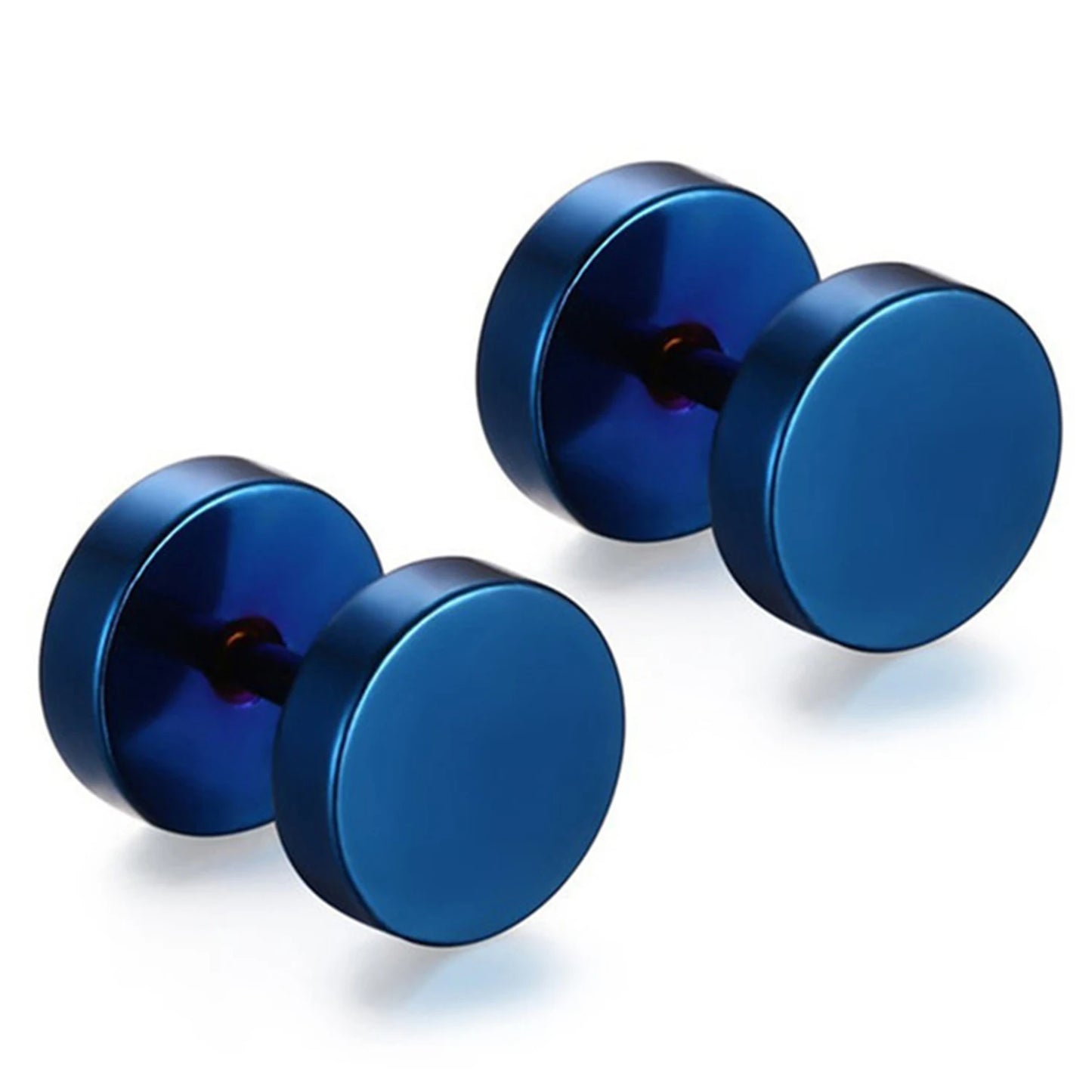 Blue Circular Stud Earring