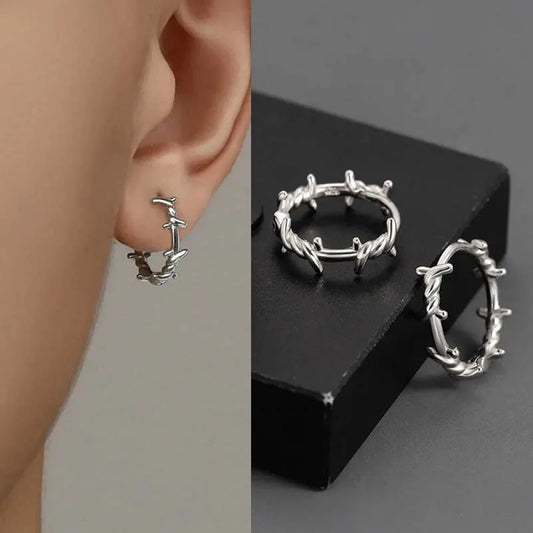 Barbwire Hoop Earring