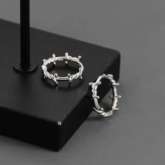 Barbwire Hoop Earring