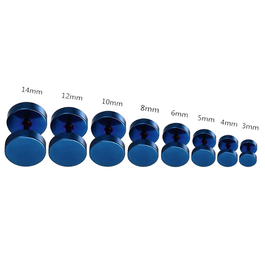 Blue Circular Stud Earring
