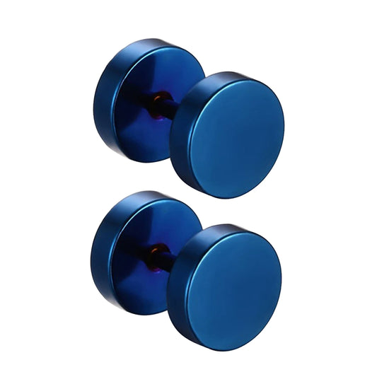 Blue Circular Stud Earring